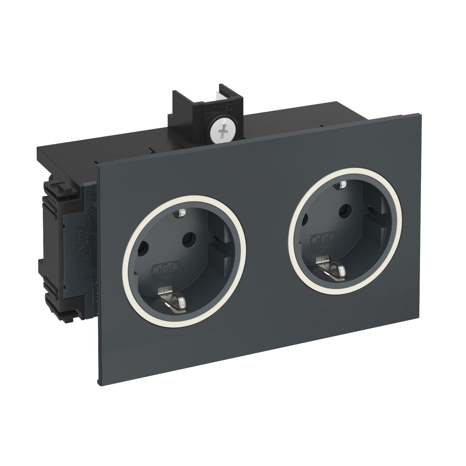 Rehau Steckdose 2-fach SIGNA IN anth BRK 2STD günstig online kaufen