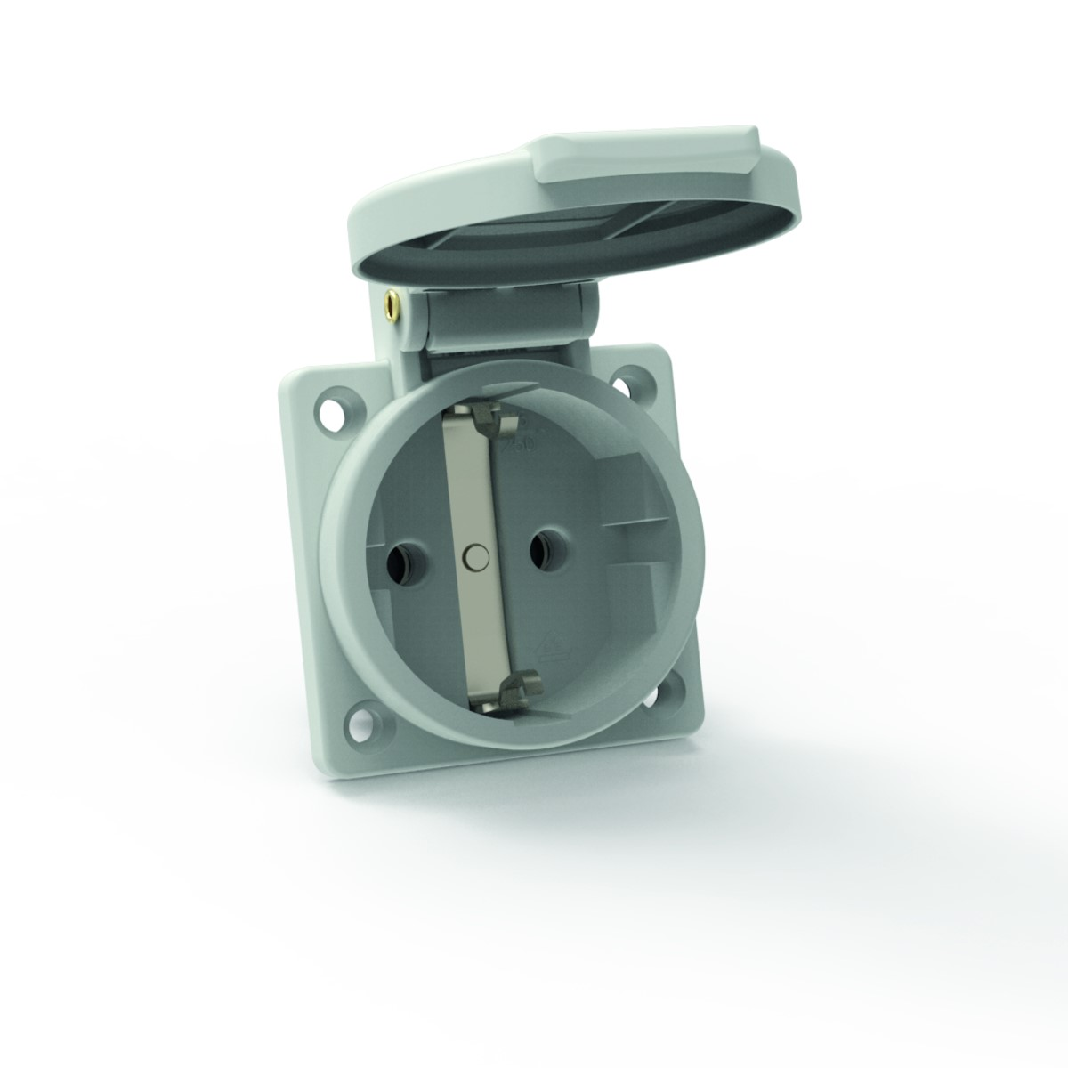 Bals Elektrotech. Schutzkont.-Anbausteckdose 16A IP44 grau 71100