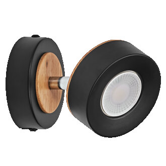 LEDVANCE LED-Wandstrahler Pluto, Stahl, Holz, schwarz günstig online kaufen