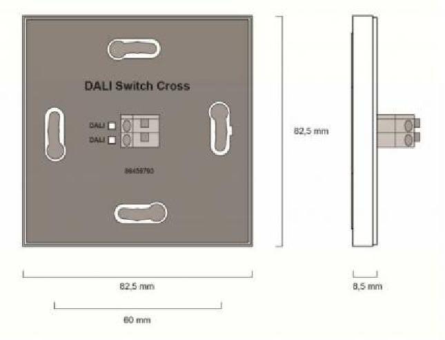 Lunatone Light Management Pushbutton Control Module DALI Switch Cross Black