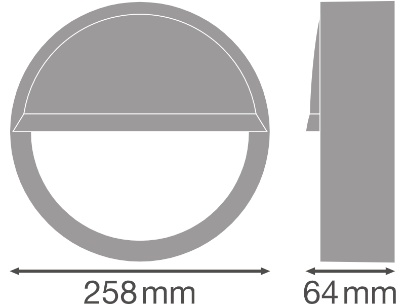 Ledvance LED wall and ceiling luminaire SURFACE BULKHEAD EYELID 250 BK