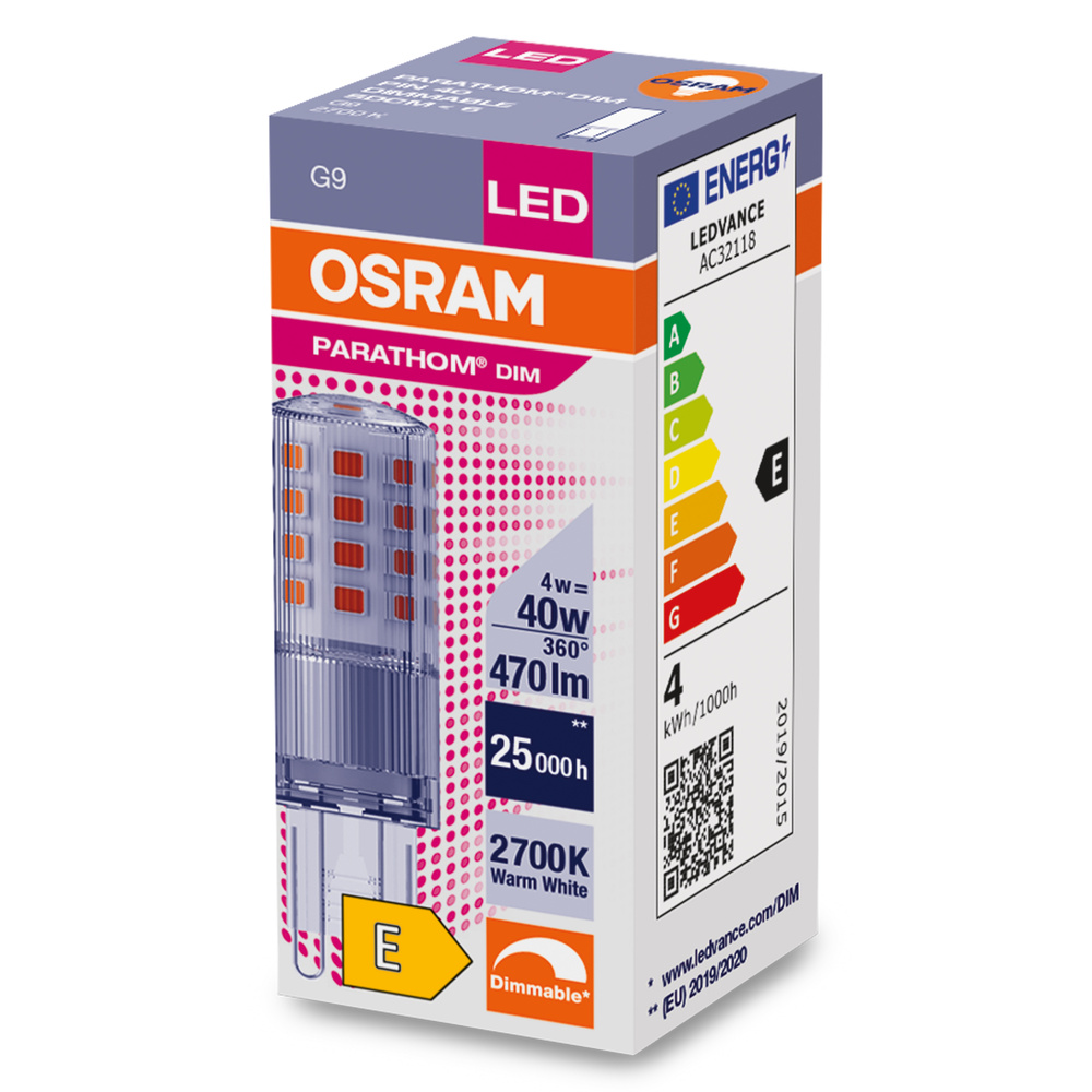 Ledvance LED-Leuchtmittel PARATHOM DIM LED PIN G9 40 4 W/2700 K G9 