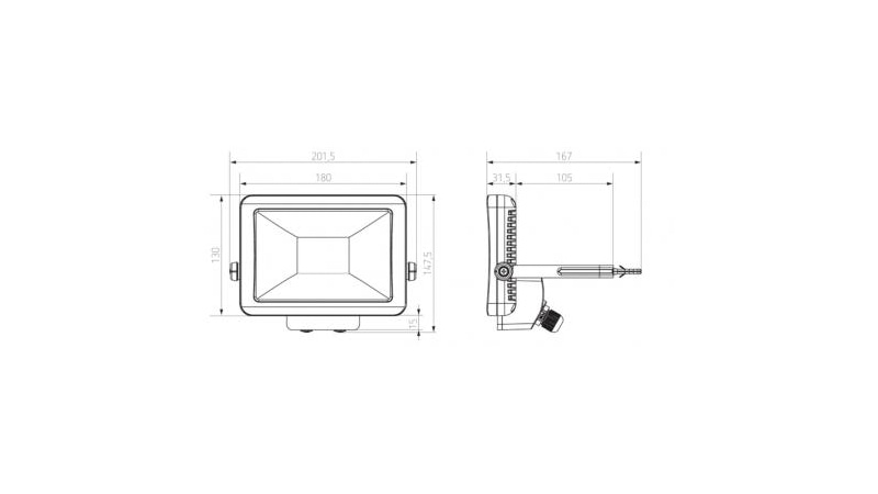 Theben LED-Strahler 20W 5600K 1500lm theLeda B20L weiß