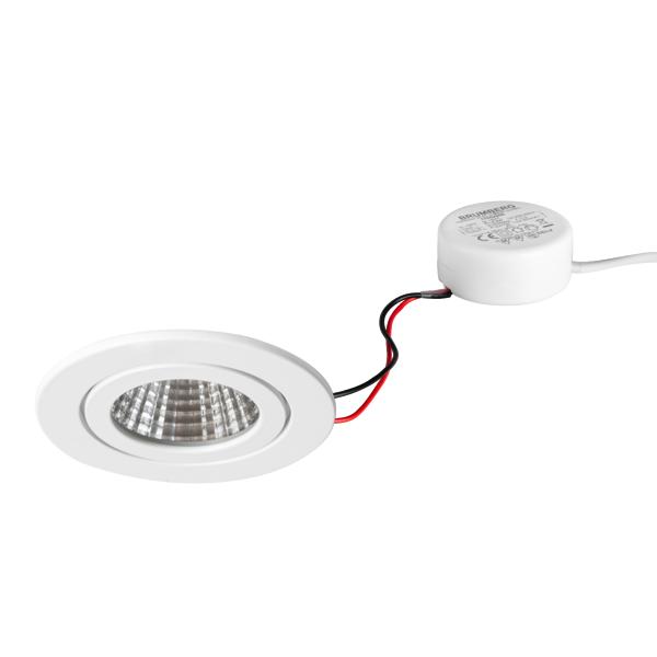 Brumberg recessed LED downlightset, V4A, IP54, phase cut - 40375073