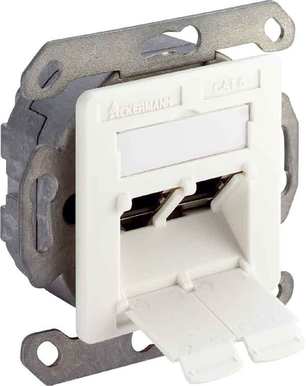 Leviton LSA Dose 2-fach mit Zentralplatte WAEG6V 8/8EKR/EK9010