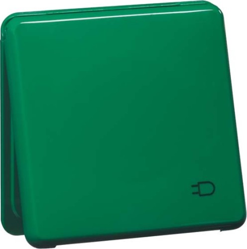 Peha Steckdose SCHUKO grün Klappdeck. o.Krallen H 80.6611 K - 00567221 günstig online kaufen
