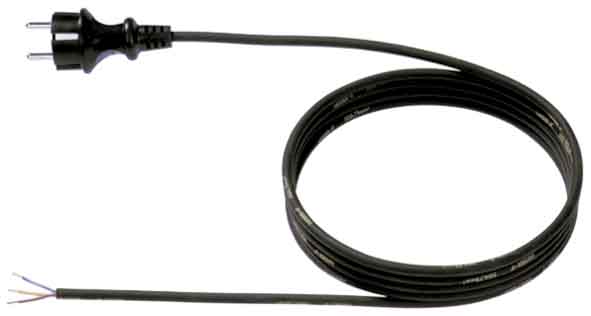 Bachmann Schutzkontakt-Zuleitung 3,00m sw 323.185 - 323185