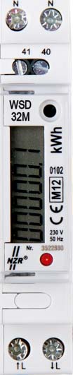 NZR Wechselstromzähler 1x230 V, 5(25)A EcoCount WSD 32M - 30220416