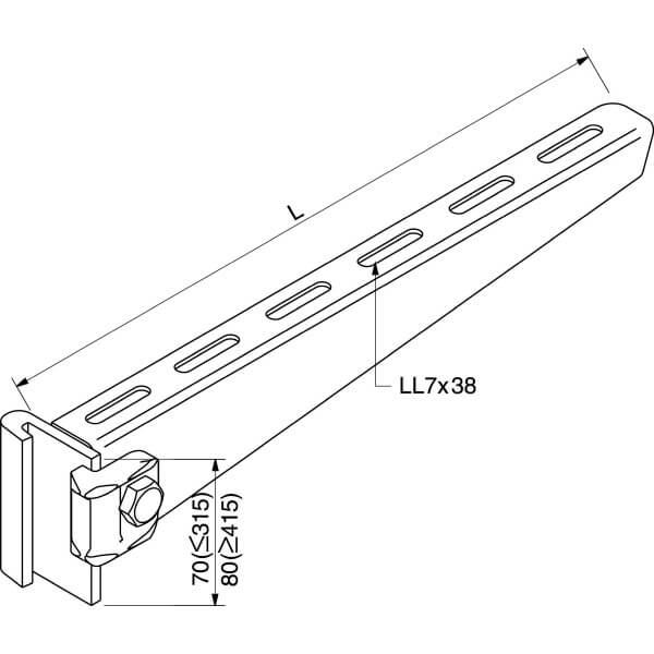 Rico Ausleger 400mm 3,6 kN 16B1-400-V