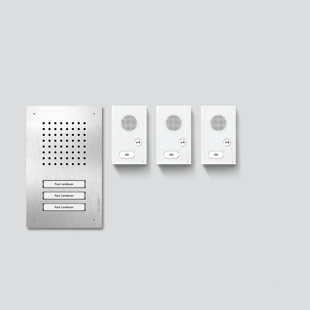 Siedle&Söhne Audio-Set Siedle Classic Edelstahl/Weiß SET CLAB 850-3 E/W