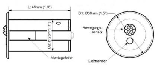 Casambi motion and brightness sensor black