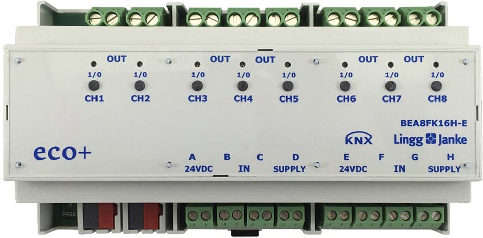 Lingg&Janke Binär-Ein/-Ausgang eco+ 8-fach 230VAC/DC 16A BEA8FK16H-E