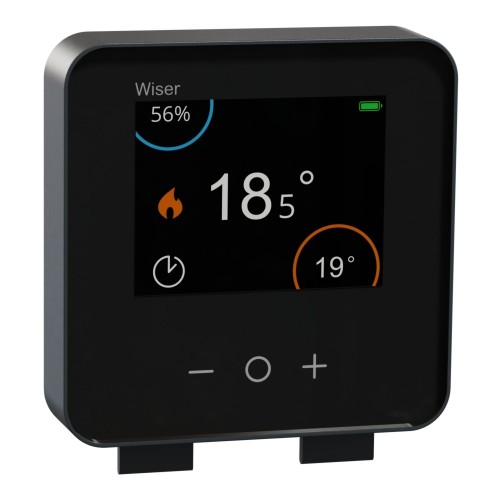 Schneider Electric Wiser Heizkörperthermostat schwarz, mit Display CCTFR640 günstig online kaufen