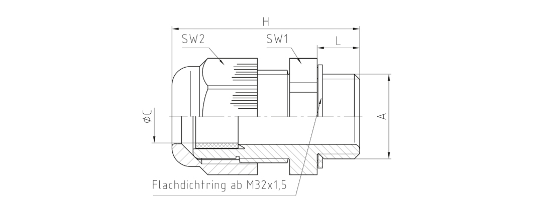 Jacob Kabelverschraubung PA M25x1,5 50.625 7001 - 50.625 PA7001