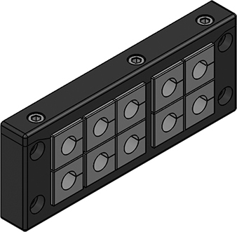 Icotek Kabeleinführungsleiste V2A 24-polig KEL-ER 24/10 schwarz