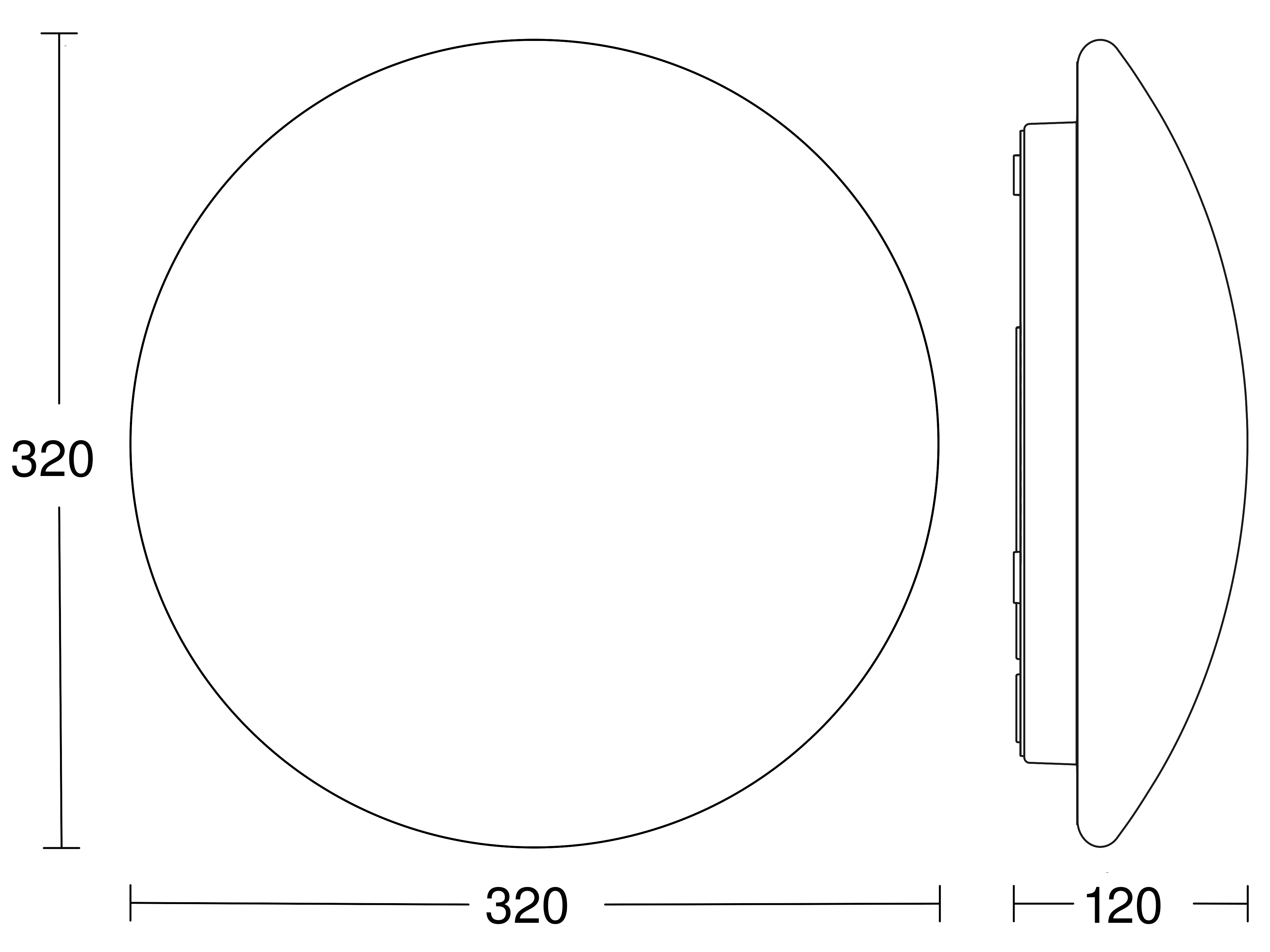 Steinel LED-Innenleuchte o. Sensor 320 x 110 mm RS PRO P2 WS 3000K - 56094