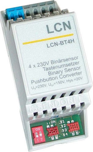Issendorff Tasten-/Binärsensor 4-f. 230V f.Hutschi. LCN - BT4H - 30055