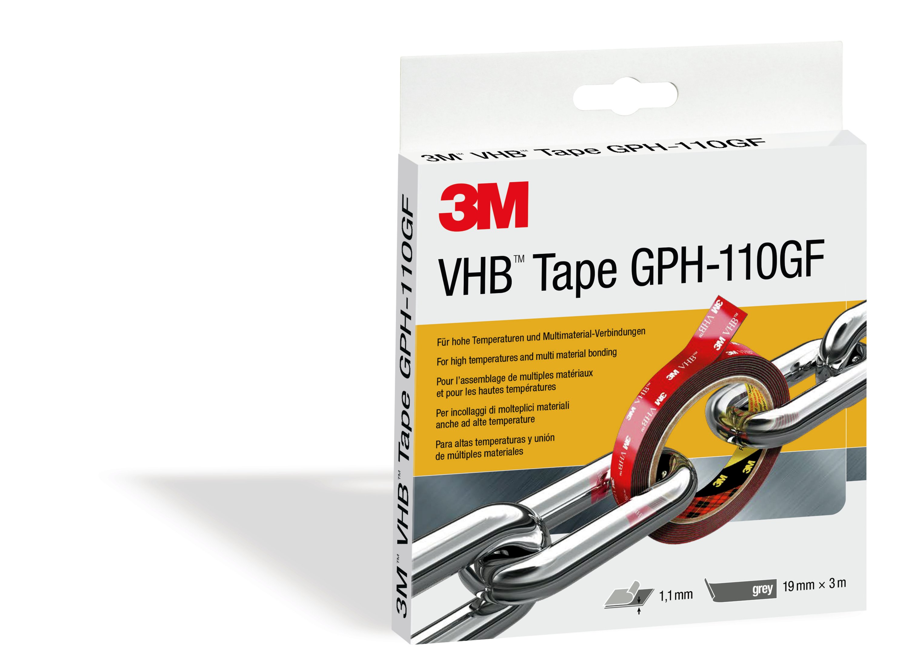 3M Deutschland Klebeband doppelseitig 19mmx3mx1,1mm, gr. GPH-110GF - 7100101624 3M Deutschland Klebeband doppelseitig 19mmx3mx1,1mm, gr. GPH-110GF - 7100101624