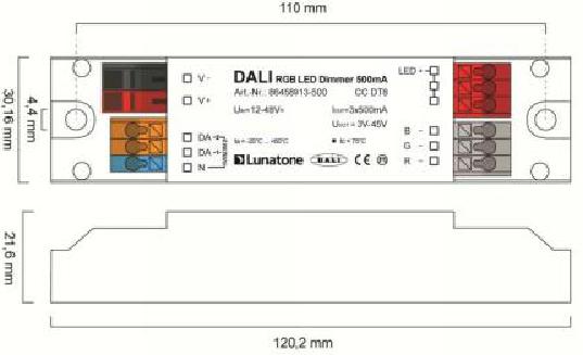 Lunatone Light Management LED-Dimmer DALI RGB 700mA