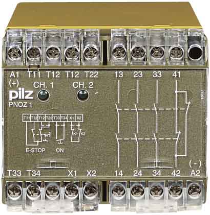 Pilz Not-Aus-Schaltgerät 24VDC 3n/o 1n/c PNOZ 1 #775695