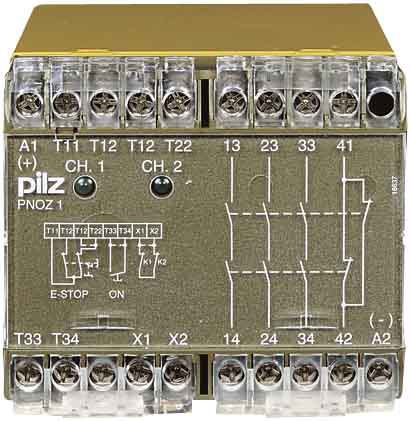 Pilz Not-Aus-Schaltgerät 24VDC 3n/o 1n/c PNOZ 1 #775695 Pilz Not-Aus-Schaltgerät 24VDC 3n/o 1n/c PNOZ 1 #775695