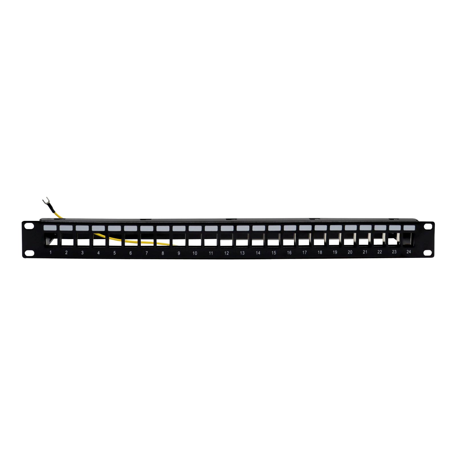 Televes Frontblende 1HE m,Kabelhalte UFB24RJ-A