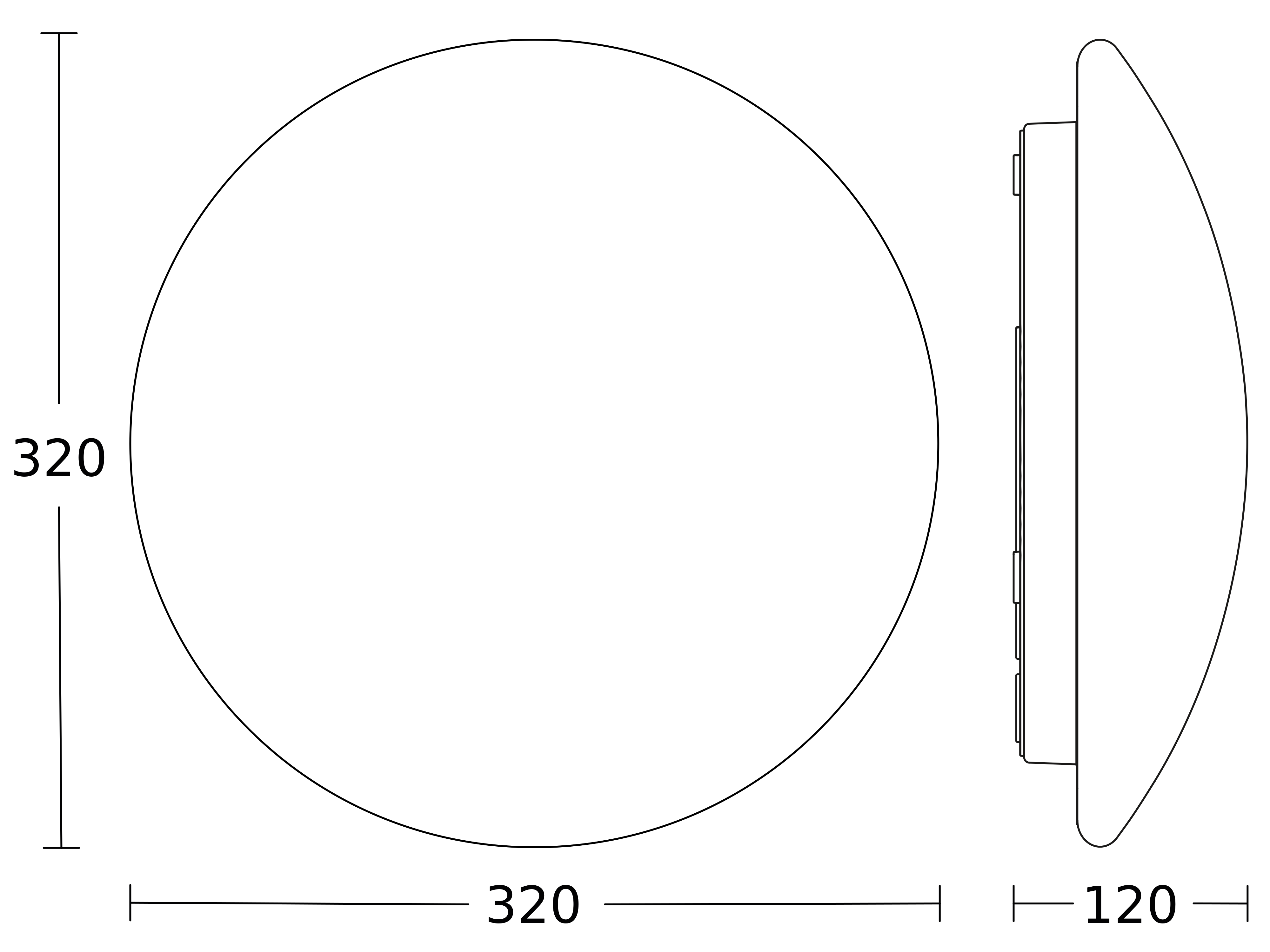 Steinel LED-Innenleuchte o. Sensor 320 x 110 mm RS PRO P2 WS 4000K