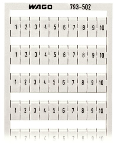 WAGO GmbH & Co. KG WMB-Bezeichnungssystem W: 1-10 (10 x) 793-502 - 793-502
