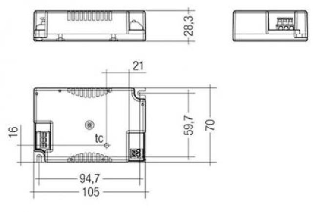 Tridonic LED-Treiber LC 25W 600mA fixC C ADV