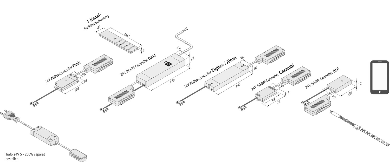 Hera LED Trafo 350mA/9W 61500300903