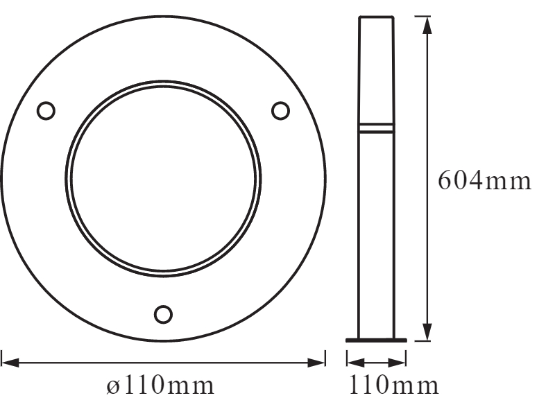 Ledvance Dekorative LED-Außenleuchte ENDURA STYLE FLARE 60CM Post 7W