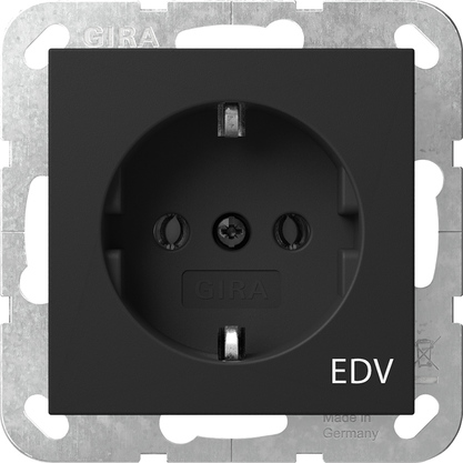 Gira Steckdose Aufdruck EDV Schwarz 4458005 günstig online kaufen