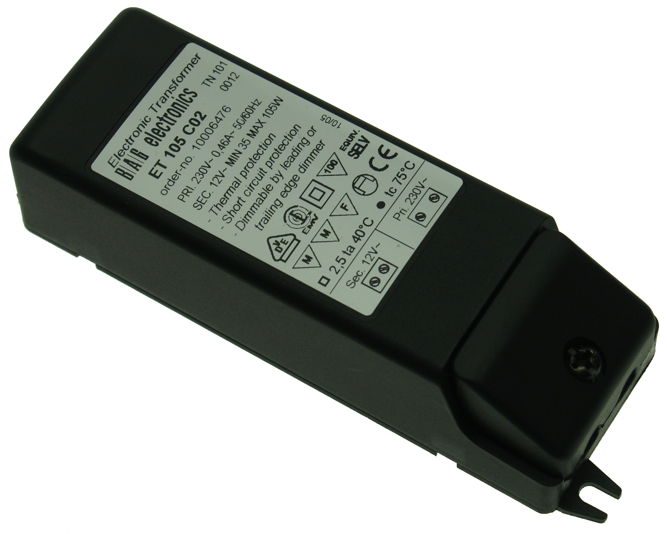 BAG ET 105VA/230V/12V C02 SW - 10006476 BAG ET 105VA/230V/12V C02 SW - 10006476