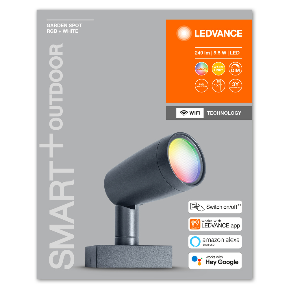 Ledvance LED outdoor luminaire SMART+ GARDEN SPOT MULTICOLOR 1 Spot - 4058075478374