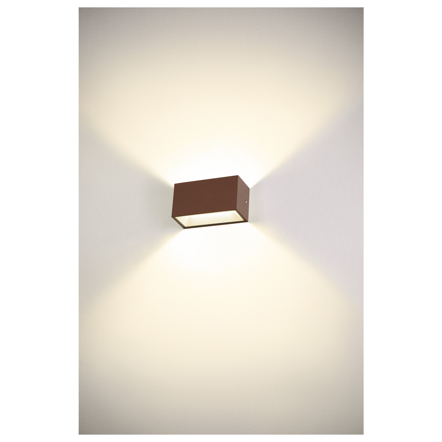 SLV SITRA M, LED Outdoor Wandaufbauleuchte, rost farbend, CCT switch 3000/4000K - 1005154