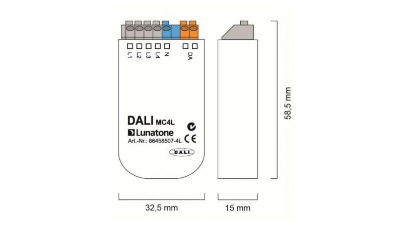 Lunatone Light Management Control Unit DALI MC4L
