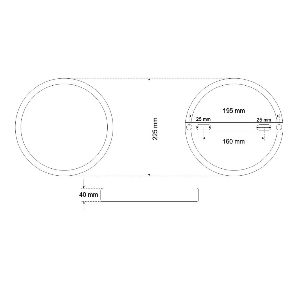 Frisch-Licht LED downlight surface-mounted round ADL 2235A.1583