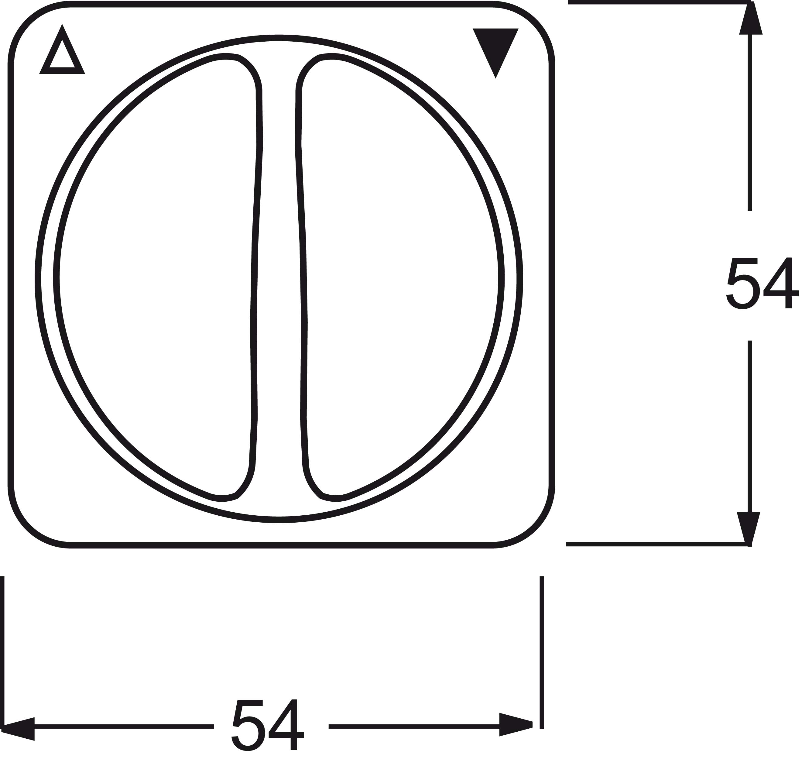 Busch-Jaeger Zentralscheibe aws Jalousie,m.Drehgriff 2542 DR-214 - 2CKA001753A2264