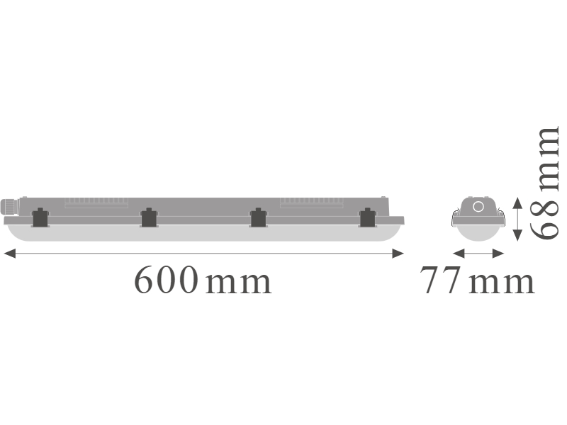 Ledvance LED-Feuchtraumleuchte DAMP PROOF VALUE 600 9 W 4000 K IP65