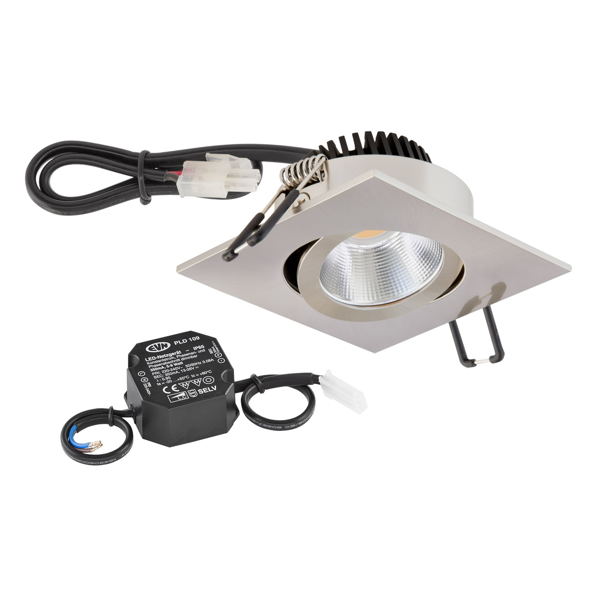 EVN PC20 Einbau eckig Phasendimmer 3000K edelstahl günstig online kaufen