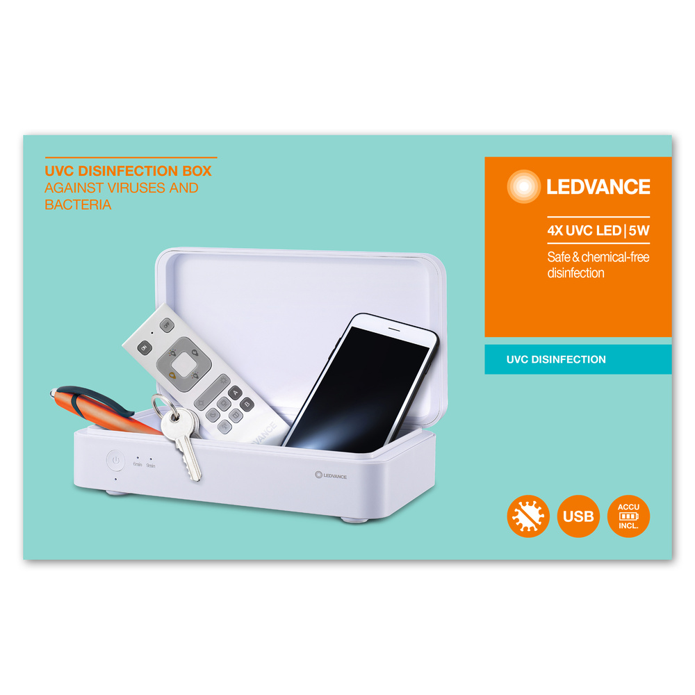 Ledvance Gadget UVC LED DISINFECTION BOX BATTERY UVC LED - 4058075515994