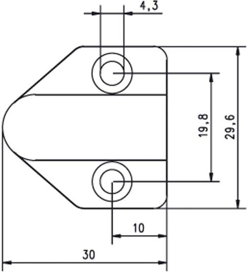 Assa Abloy effeff Kabelübergang Messing 30cm 10318-30-----00