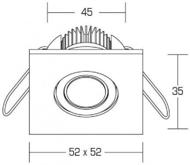 Brumberg LED recessed spotlight 1,2Watt IP20