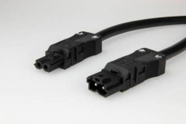 Adels Contact Connection cable plug-socket 2m AC 164 VLS/215 200 black