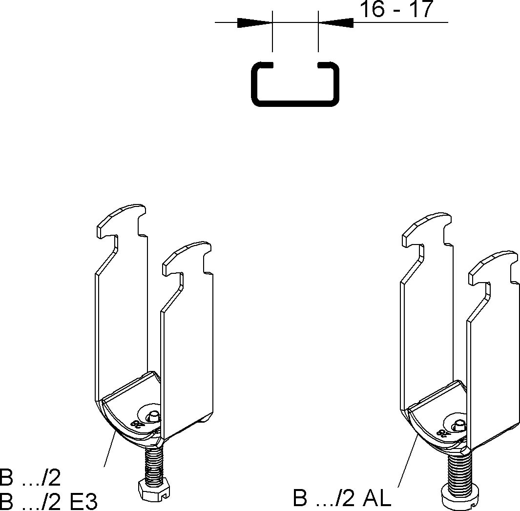 Niedax Bügelschelle B 22/2 AL