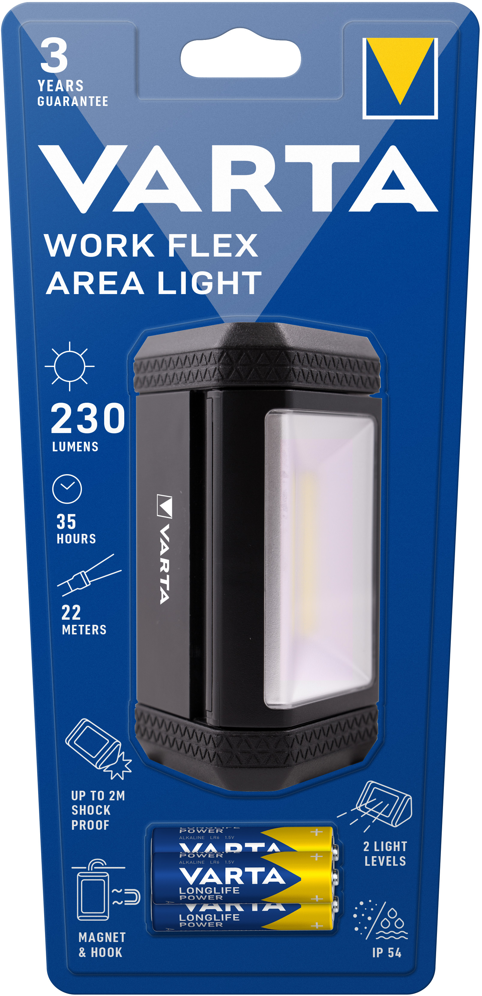 Varta Cons.Varta Work Flex Area Light 3AA mit Batterien 17648