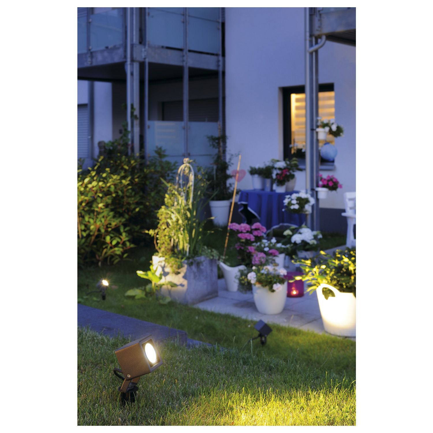 SLV NAUTILUS 10, Outdoor Spiessleuchte, LED, 3000K, IP65, eckig, anthrazit, 9W - 231035