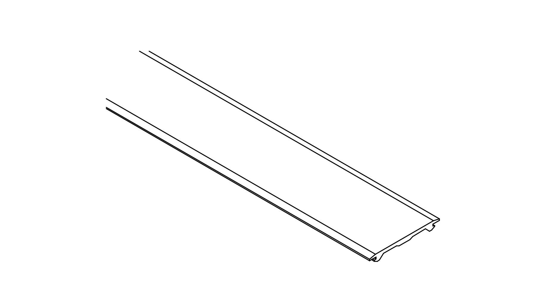 Targetti Abdeckung für Stromschiene schwarz 5x1m 1T7941 (VE5) - 1T7941