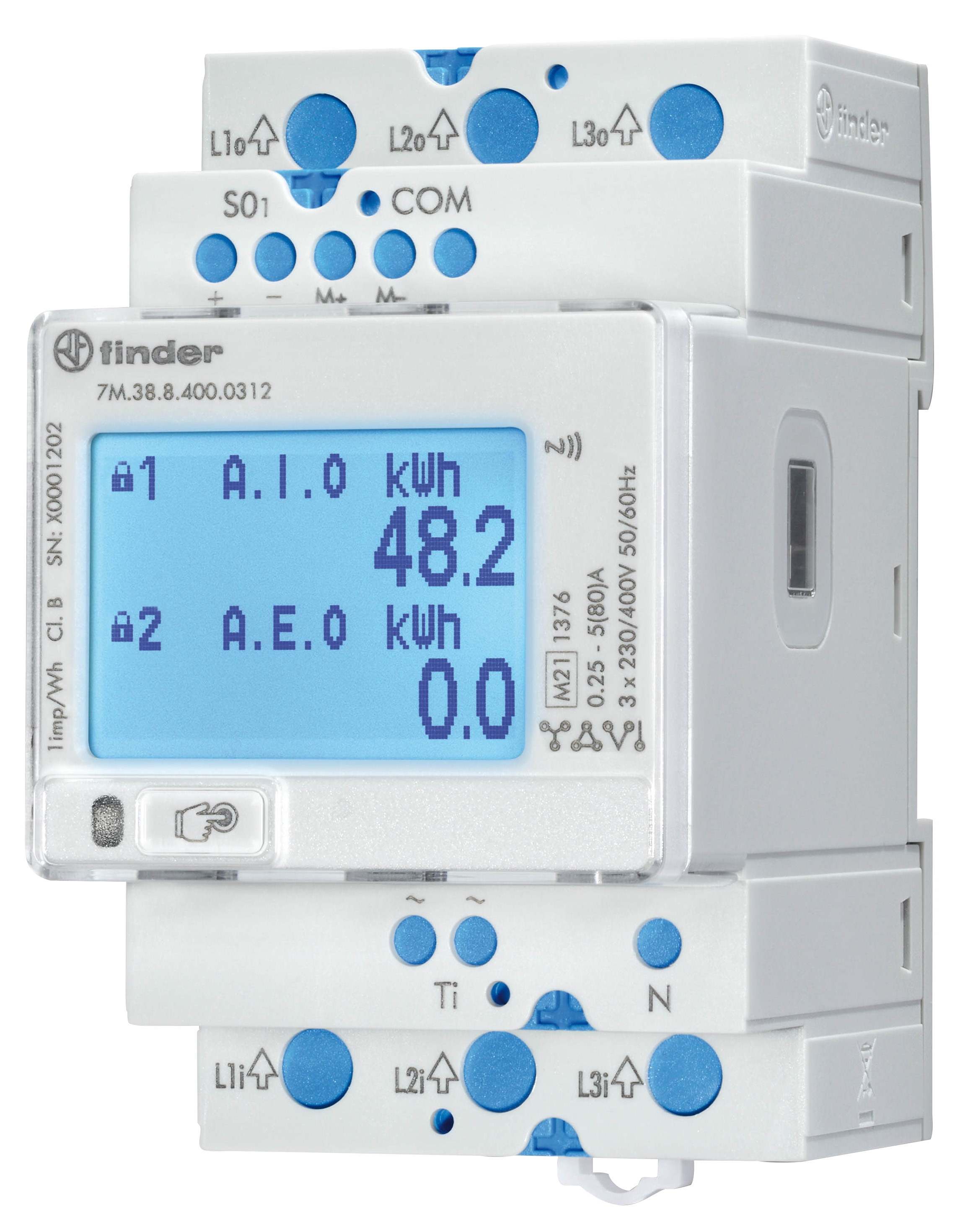 Finder Energiezähler multifunktional 7M.38.8.400.0312