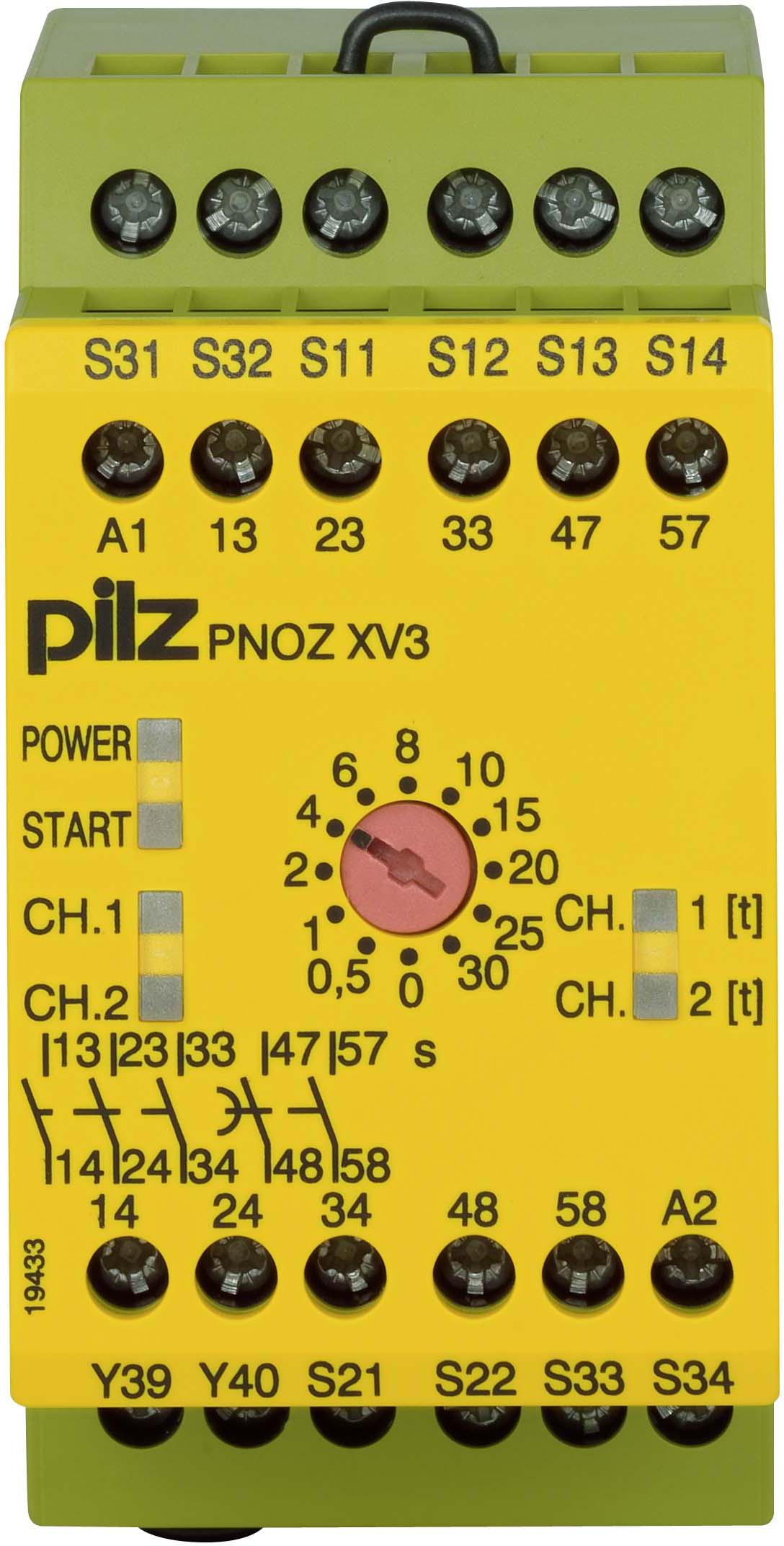 Pilz Not-Aus-Schaltgerät 30/24VDC 3n/o 2n/o t PNOZ XV3 #774540